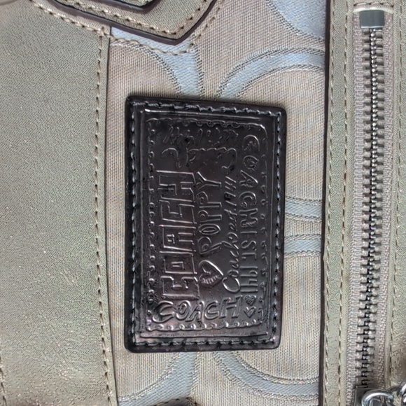 Coach Poppy 2010 Signature Gold 2 Way Satchel/Crossbody - Picture 7 of 15